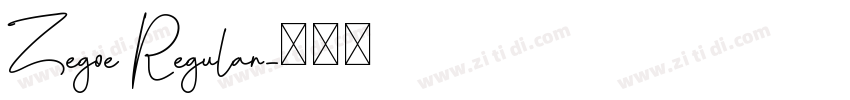 Zegoe Regular字体转换